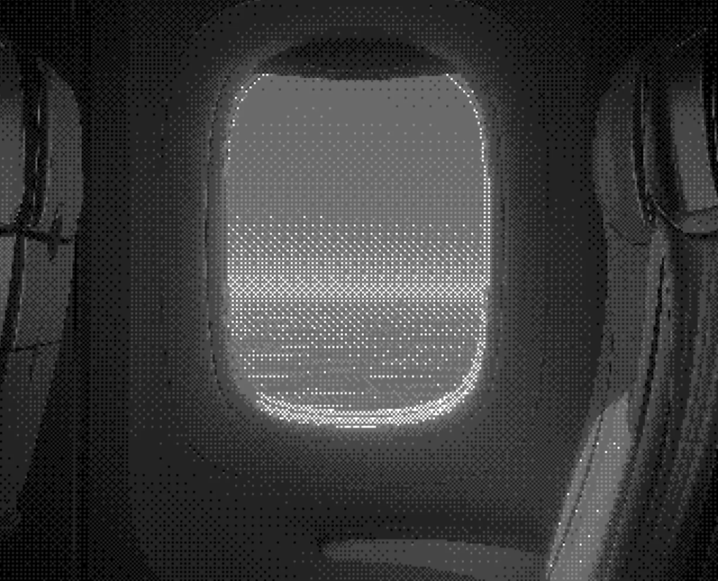 Person using a health test in a bedroom and on an airplane, showing testing can be done anywhere